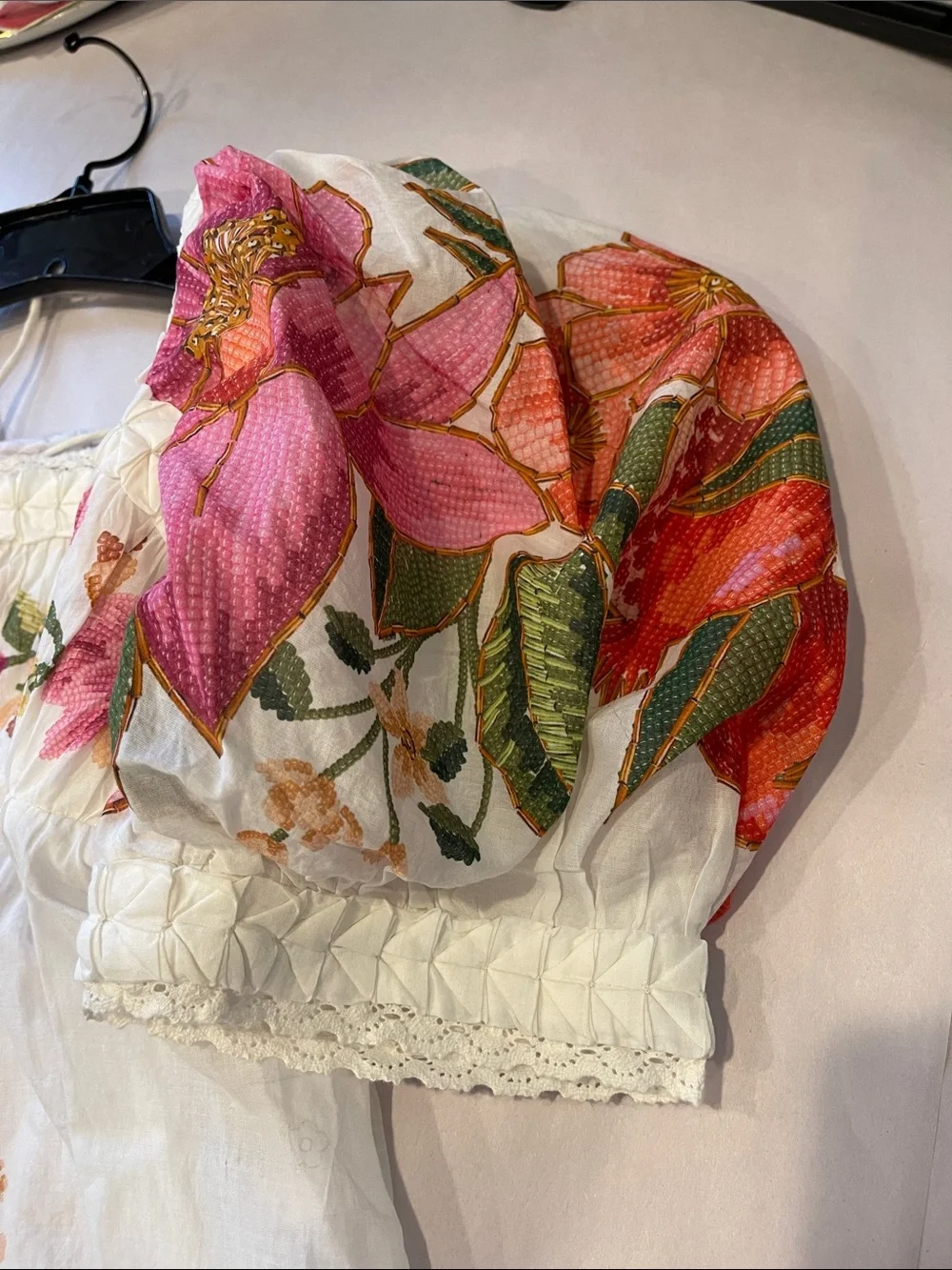 Farm Rio Summer Fruit Off-White Organic Cotton Blouse (NWT) size Large - Picture 12 of 12
